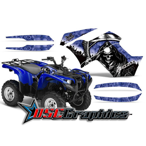 Yamaha Banshee Grizzly 700 2007-2011 ATV Blue Reaper Graphic Kit