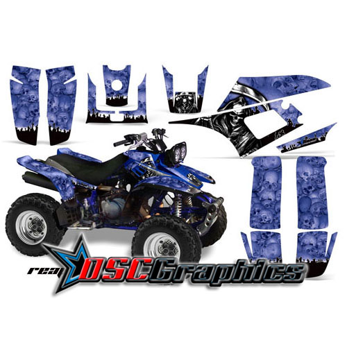 Quad Blue Reaper Vinyl Graphic Kit Fits Yamaha Banshee Warrior 350