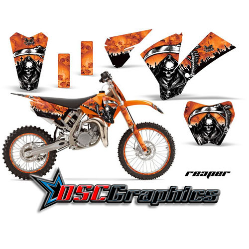 2004-2005 KTM SX 85 Motocross Orange Reaper Vinyl Sticker Kit