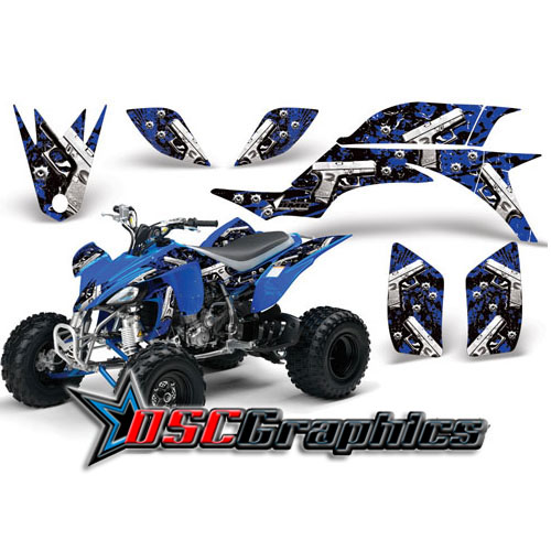 Yamaha Banshee YFZ450 Four Wheeler Blue Glock Sticker Kit Fits 2004-2008