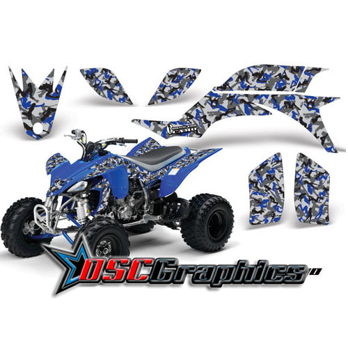 Yamaha Banshee YFZ450 Four Wheeler Blue Urban Camo Sticker Kit Fits 2004-2008