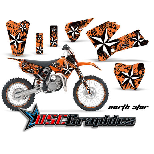 KTM SX 85 Dirt Bike Orange Northstar Graphic Sticker Kit Fits 2006-2011