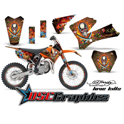 KTM SX 85 2006-2011 Dirt Bike Orange Pirates Graphic Sticker Kit