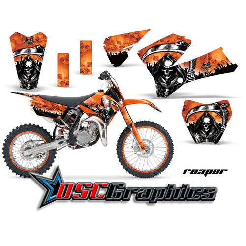 2006-2011 KTM SX 85 Dirt Bike Orange Reaper Graphic Sticker Kit