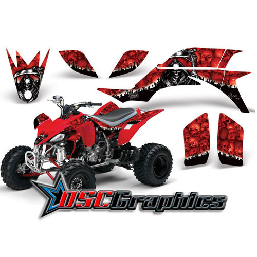 Yamaha Banshee YFZ450 2004-2008 Four Wheeler Red Reaper Sticker Kit