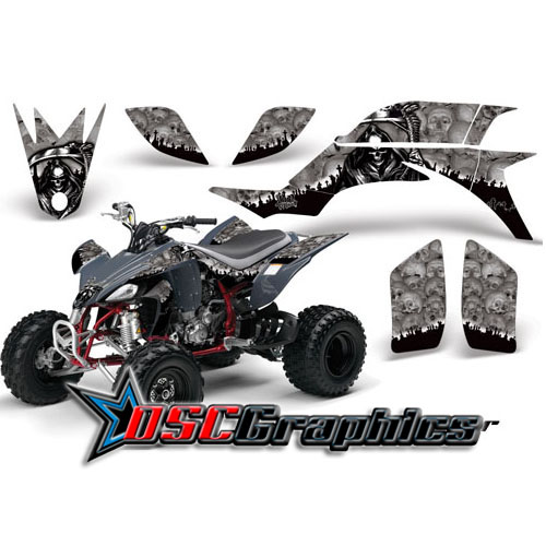 2004-2008 Yamaha Banshee YFZ450 Four Wheeler Silver Reaper Sticker Kit