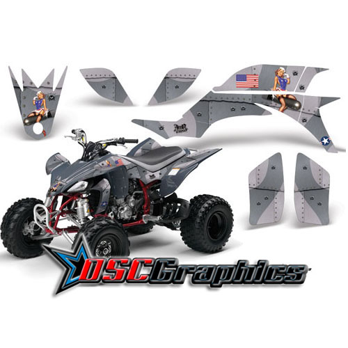 Yamaha Banshee YFZ450 Four Wheeler Silver T-bomber Sticker Kit Fits 2004-2008