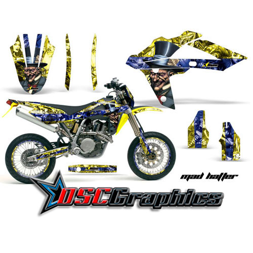 2006-2011 Husqvarna WR 510 Motocross Blue Mad HatWRr Graphic Sticker Kit