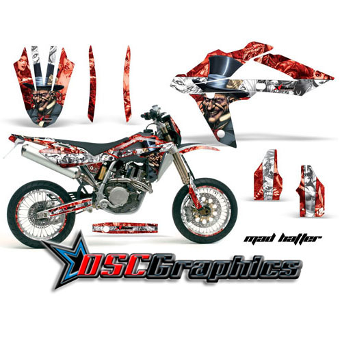 Husqvarna WR 510 2006-2011 Motocross Red Mad HatWRr Graphic Sticker Kit