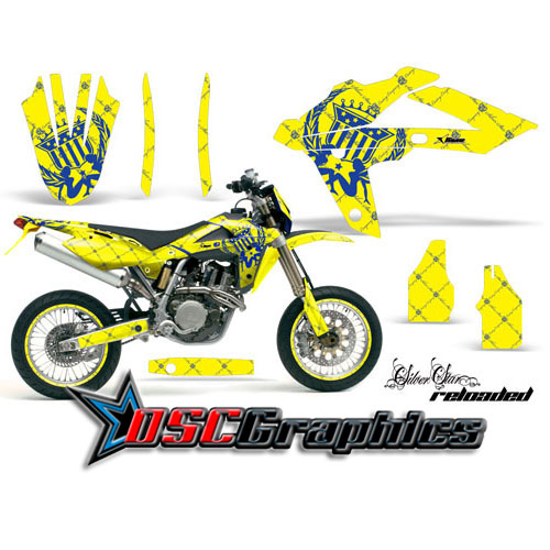 Husqvarna WR 510 Motocross Yellow Reloaded Graphic Sticker Kit Fits 2006-2011