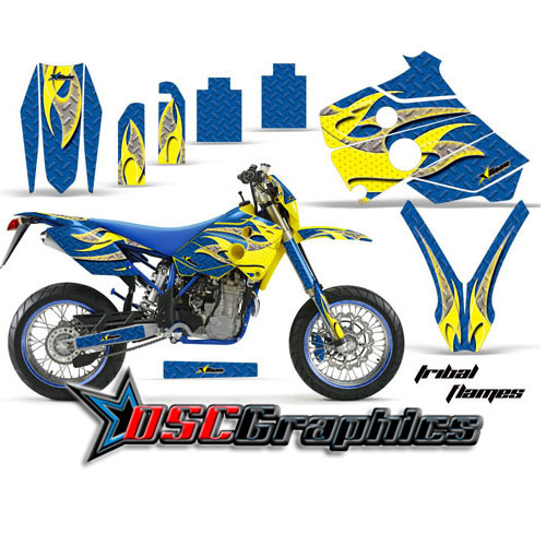 Husaberg FS 650 Motocross Blue Reaper Vinyl Kit Fits 2001-2005