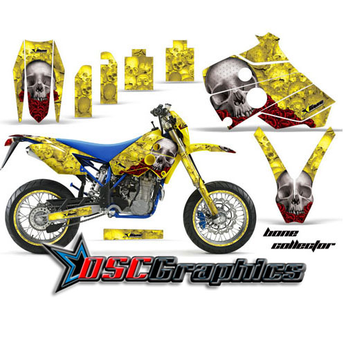 Husaberg FS 650 Motocross Yellow Bone Collector Vinyl Kit Fits 2001-2005