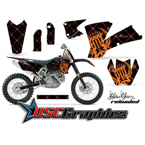 KTM C1 SX Dirt Bike Orange Reloaded Sticker Kit Fts 2001-2004