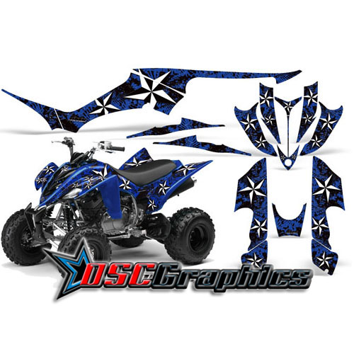 All Years Yamaha Banshee Raptor 350 Four Wheeler Blue Northstar Vinyl Kit