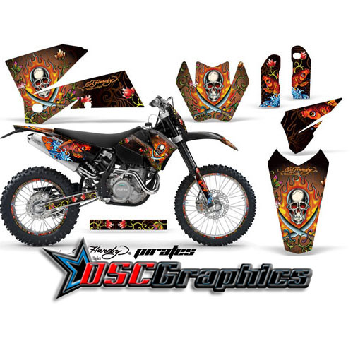 2005-2006 KTM C4 SX Motocross Orange Pirates Vinyl Kit