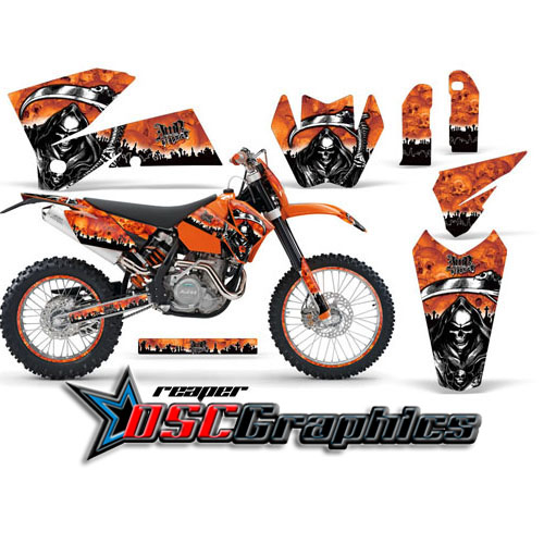 KTM C4 SX Motocross Orange Reaper Vinyl Kit Fits 2005-2006