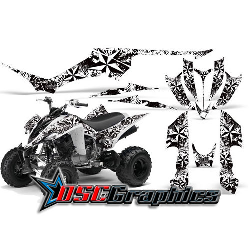 All Years Yamaha Banshee Raptor 350 Four Wheeler White Northstar Vinyl Kit