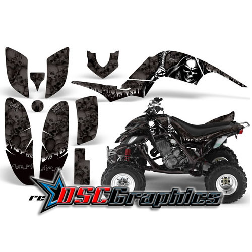 Yamaha Banshee Raptor 660 All Years Quad Black Reaper Graphic Sticker Kit