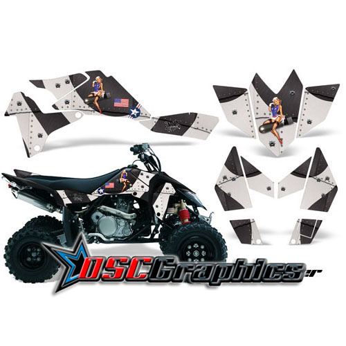 Suzuki LTR450 ATV Gray T-bomber Graphic Sticker Kit Fits 2005-2007