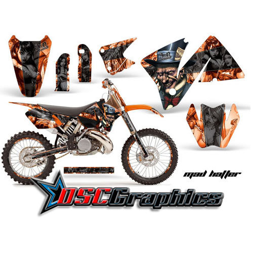 2001-2002 KTM C3 EXC 200 Motorcross Black Love Kills Vinly Graphic Kit