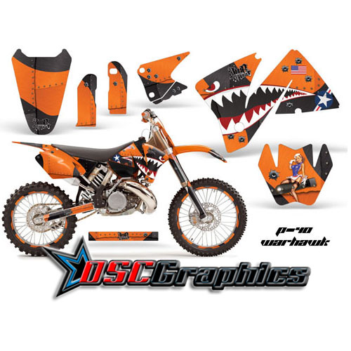 KTM C3 MXC 520 2001-2002 Motorcross Orange War Hawk Vinly Graphic Kit