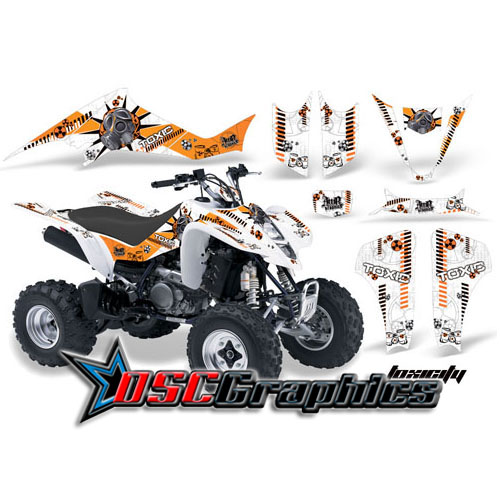 Suzuki LTZ400 Four Wheeler Orange Toxicity Sticker Kit Fits 2004-2008