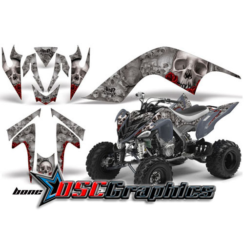 Yamaha Banshee Raptor 700 All Years ATV Silver Bone Collector Vinyl Graphic Kit