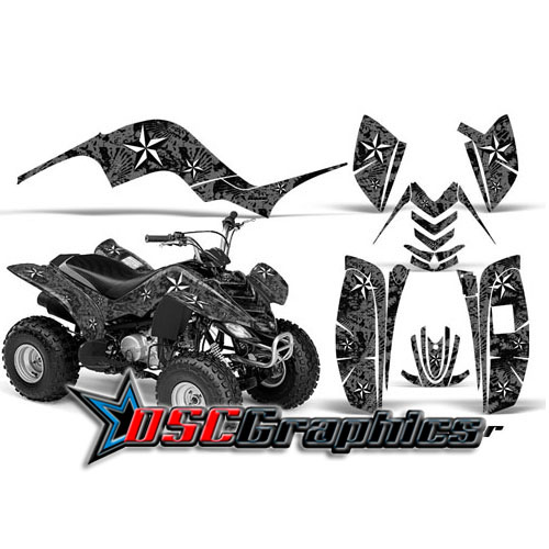 Yamaha Banshee Raptor 80 All Years Four Wheeler Black Northstar Sticker Kit