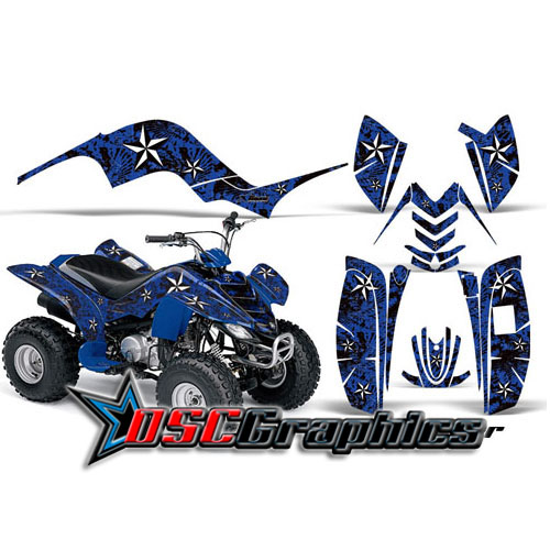 All Years Four Wheeler Blue Northstar Sticker Kit Fits Yamaha Banshee Raptor 80