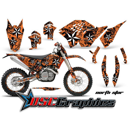 2008-2010 KTM C5 XCF Motocross Orange Northstar Vinyl Kit