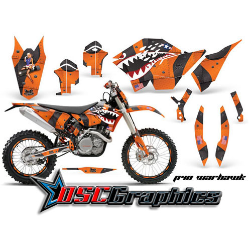 KTM C5 XC 2008-2010 Dirt Bike Orange War Hawk Sticker Kit