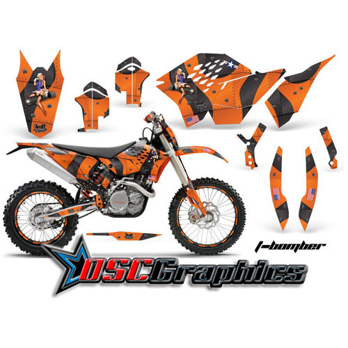 KTM C5 XCF 2008-2010 Motocross Orange T-bomber Vinyl Kit