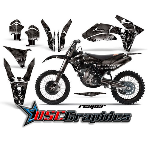 KTM C7 SX-F Dirt Bike Bkack Reaper Vinyl Kit Fits 2011