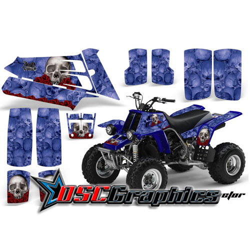 Four Wheeler Blue Bone Collector Vinyl Kit Fits Yamaha Banshee Banshee 350