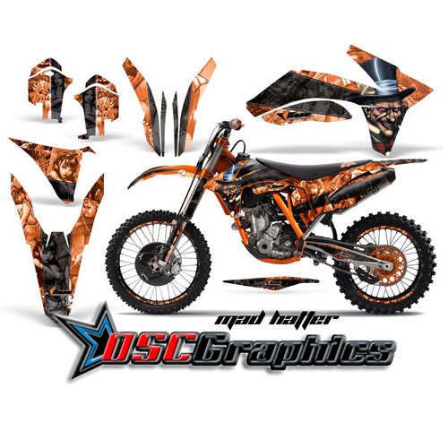 2011 KTM C7 SX 150 Motocross Orange Mad Hatter Sticker Kit