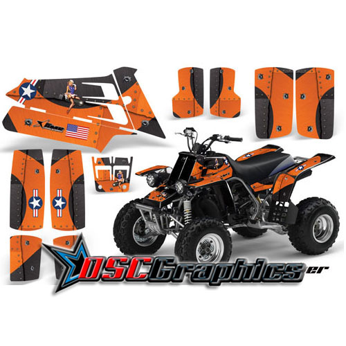 Four Wheeler Orange T-bomber Vinyl Kit Fits Yamaha Banshee Banshee 350