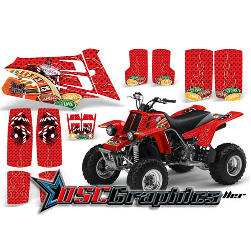 Yamaha Banshee Banshee 350 Four Wheeler Red Vegas Baller Vinyl Kit