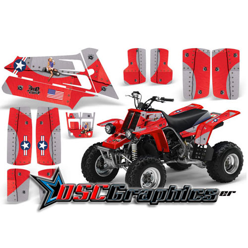 Yamaha Banshee Four Wheeler Red T-bomber Vinyl Kit Fits Banshee 350