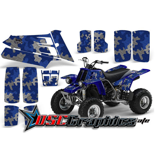 Yamaha Banshee Four Wheeler Blue Camo Plate Vinyl Kit Fits Banshee 350