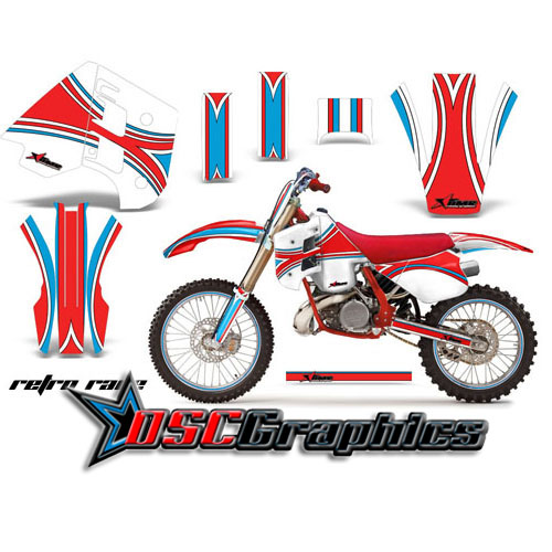 1990-1992 KTM C8 EXC 300 Motocross Retro Race Graphic Kit