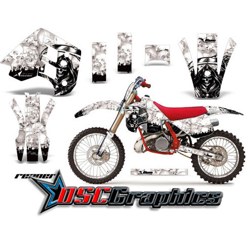 KTM C8 MXC 300 1990-1992 Motocross White Reaper Graphic Kit