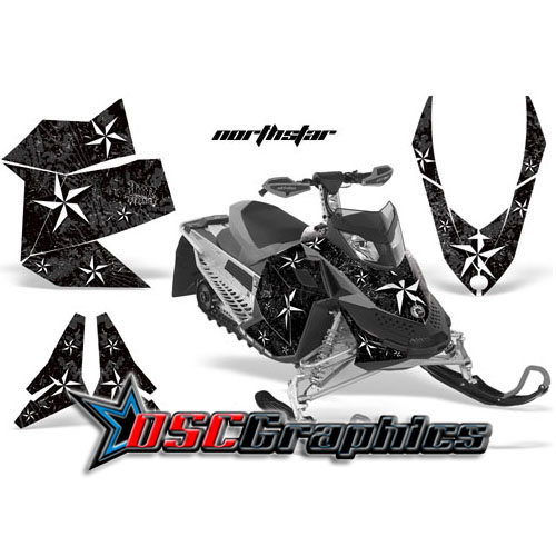 Ski Doo Rev XP Snow Mobile Black NorthStar Vinyl Graphics