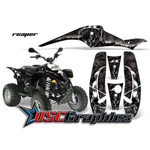 Polaris Scrambler 500 2002-2007 Quad Black Reaper Vinyl Graphics