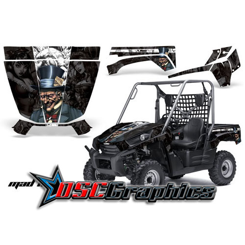 2010-2011 Kawasaki Teryx 750 UTV Black Madhatter Vinyl Wrap Kit