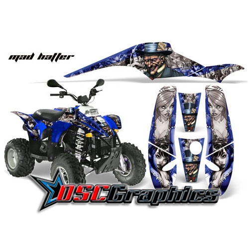 Polaris Trailblazer 500 2002-2007 Quad Blue MadHatter Vinyl Graphics