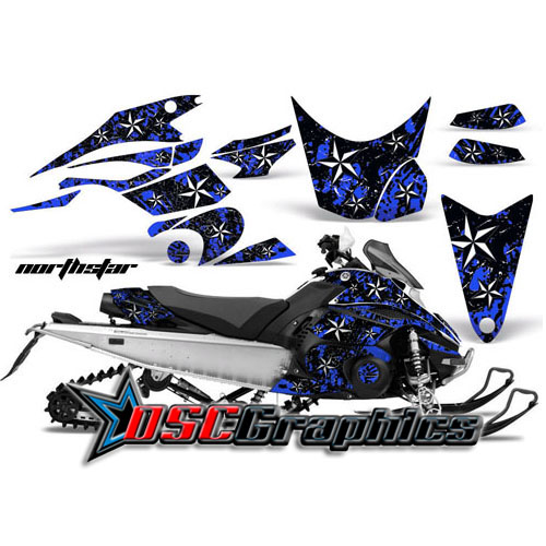 Yamaha Banshee FX Nytro Snow Mobile Blue NorthStar Vinyl Graphics