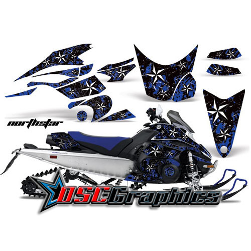 Yamaha Banshee Snow Mobile Blue NorthStar Vinyl Graphics Fit FX Nytro