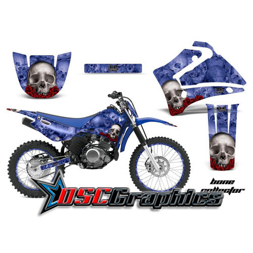 2008-2011 Yamaha Banshee TTR125 Motocross Blue Bone Collector Graphic Kit