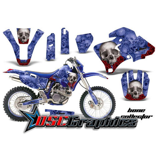 Yamaha Banshee WR426 Motocross Blue Bone Collector Vinyl Graphic Kit Fits 1998-2002