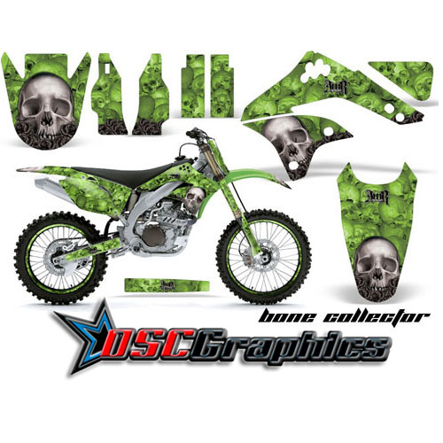 2006-2008 Kawasaki KXF450 Motorcycle Green Bone Collector Graphic Kit